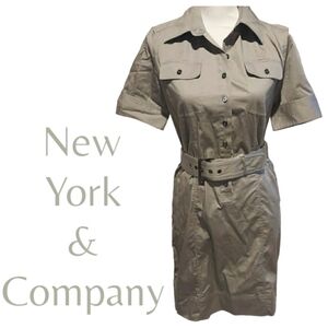 𝅺new York & Co dress gray New with tags womens size 4